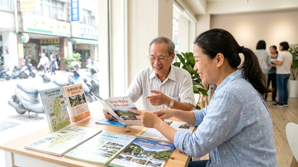 Tour du lịch hay từ Đài: tour ngày A Lý Sơn - Taroko, tour tiếng Việt cho bố mẹ sang chơi