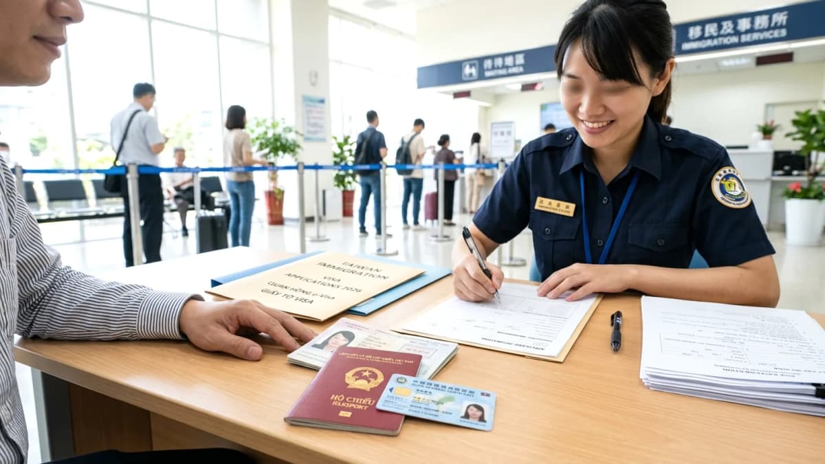 Visa du lịch Đài Loan cho người Việt 2026: eVisa quan hồng, visa giấy, và ai được miễn