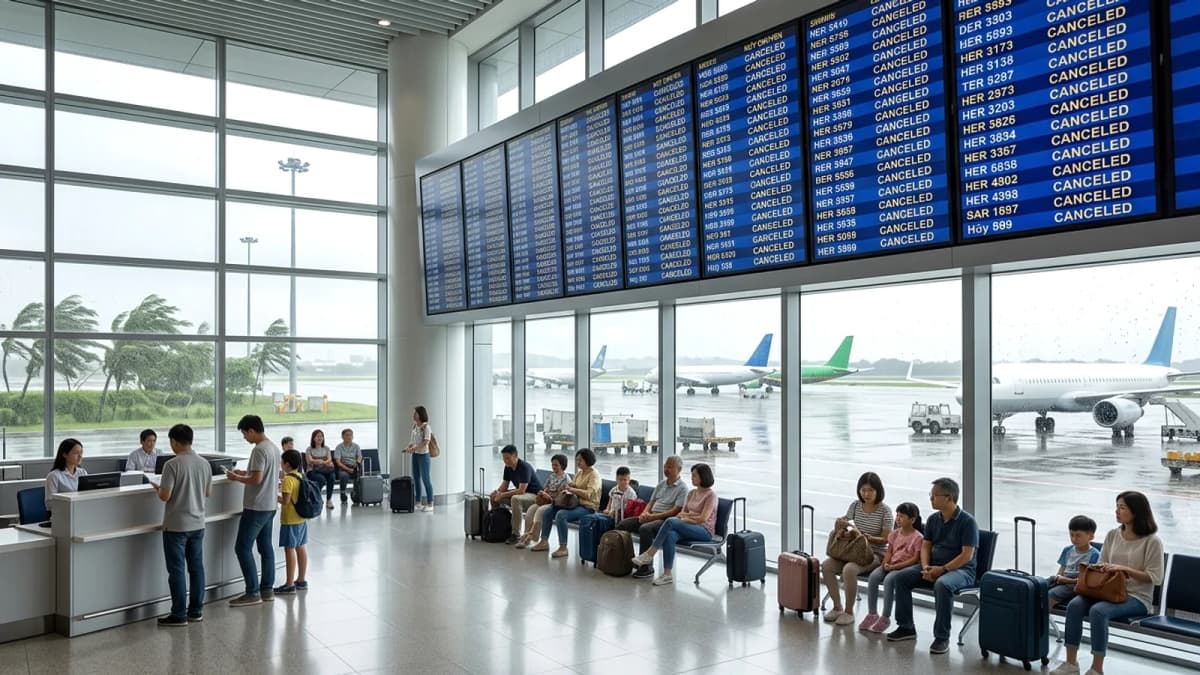 Bão Bawei ảnh hưởng Đài Loan: Hầu hết chuyến bay tại sân bay Đài Trung bị hủy