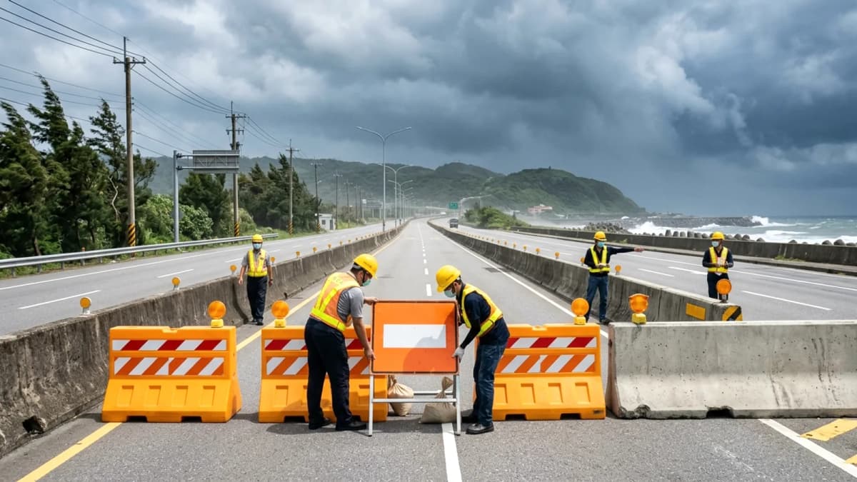 Bão Bawei đổ bộ: Đài Loan phong tỏa 13 tuyến đường để đảm bảo an toàn