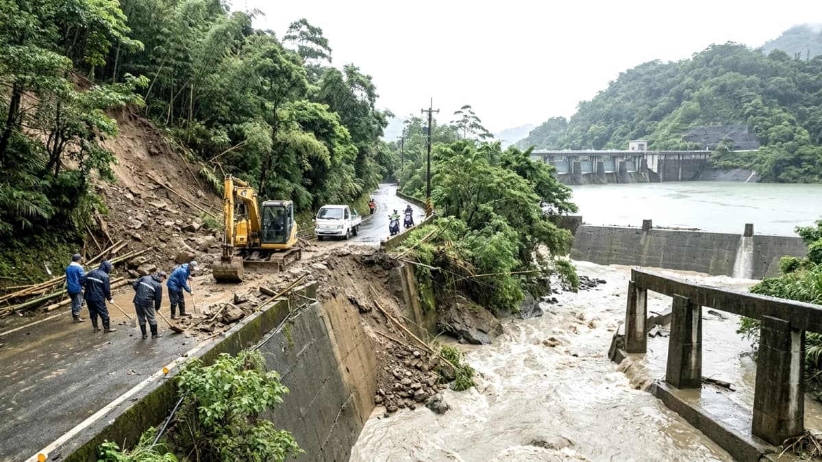 Bão Bawei đổ mưa lớn: Hồ Shimen gần đầy, Fuxing chịu thiệt hại