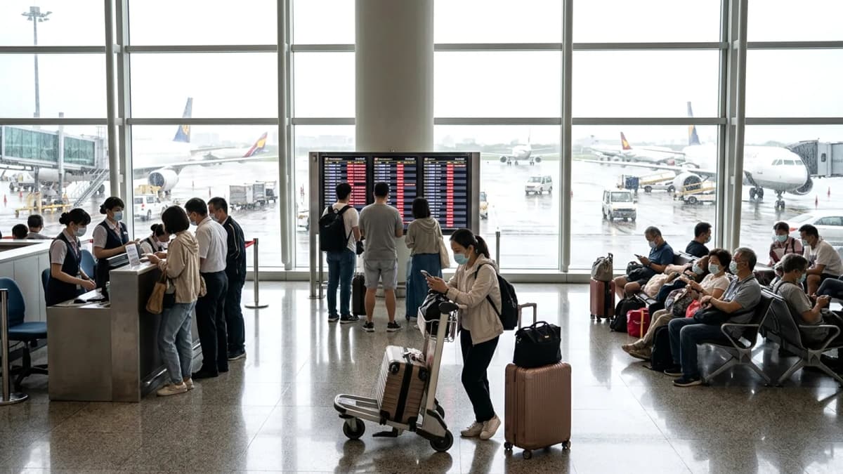 Bão Bawei gây gián đoạn nghiêm trọng hàng không Đài Loan vào cuối tuần