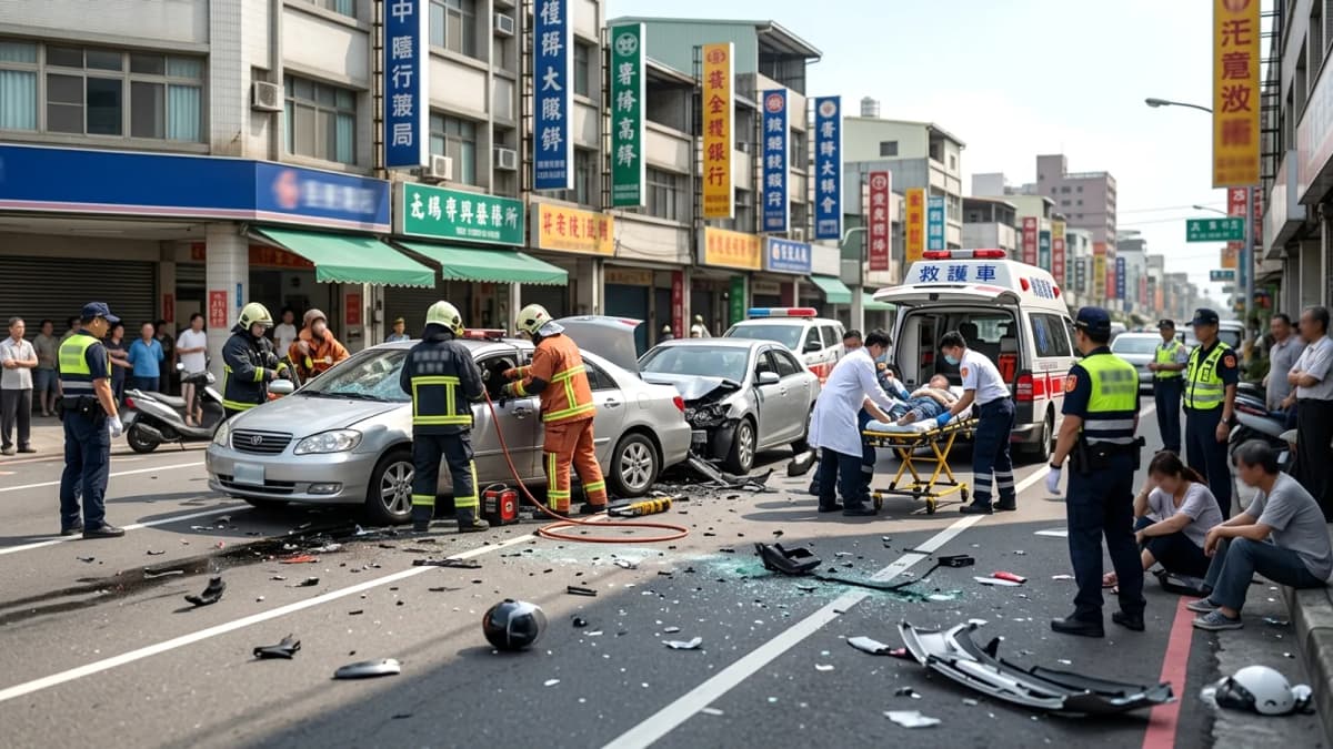 Đài Trung: Tai nạn nghiêm trọng do tài xế say rượu, 6 người bị thương