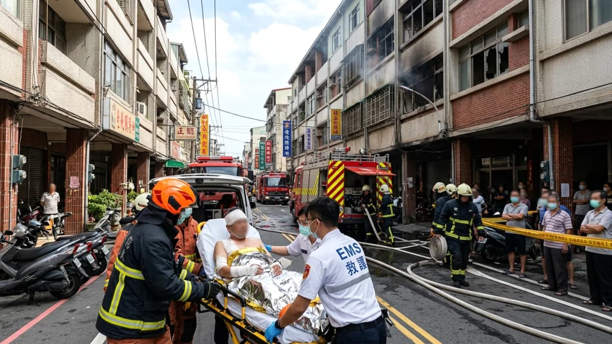 Hỏa hoạn tại khu dân cư Phong Nguyên, Đài Trung: Một người bị bỏng nặng