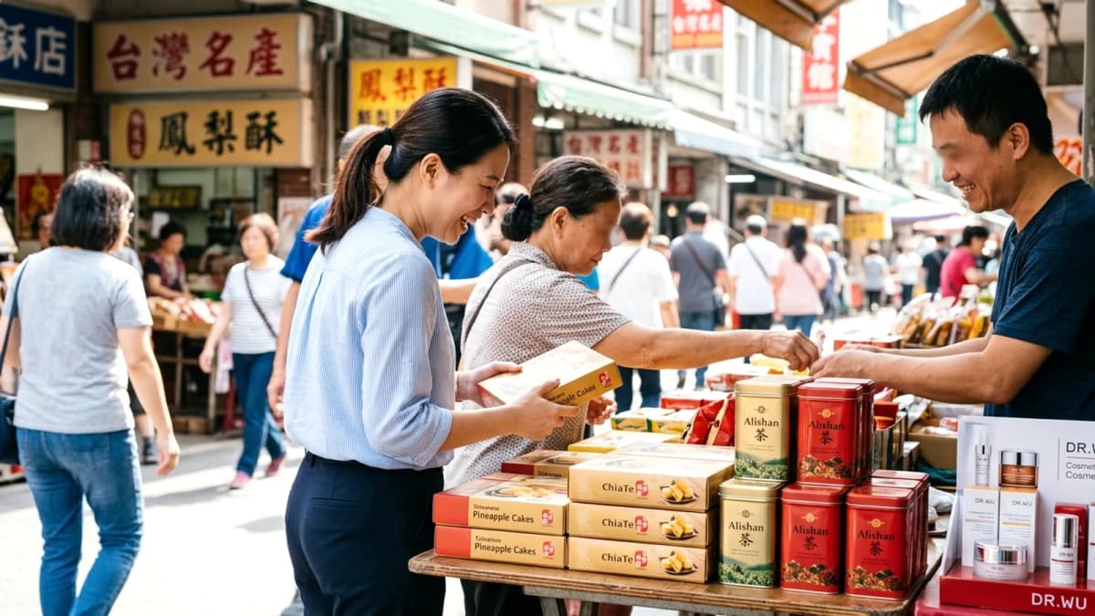 Sản phẩm Đài Loan đáng mua 2026: trà, bánh dứa, mỹ phẩm, đồ điện — mua gì gửi về Việt Nam