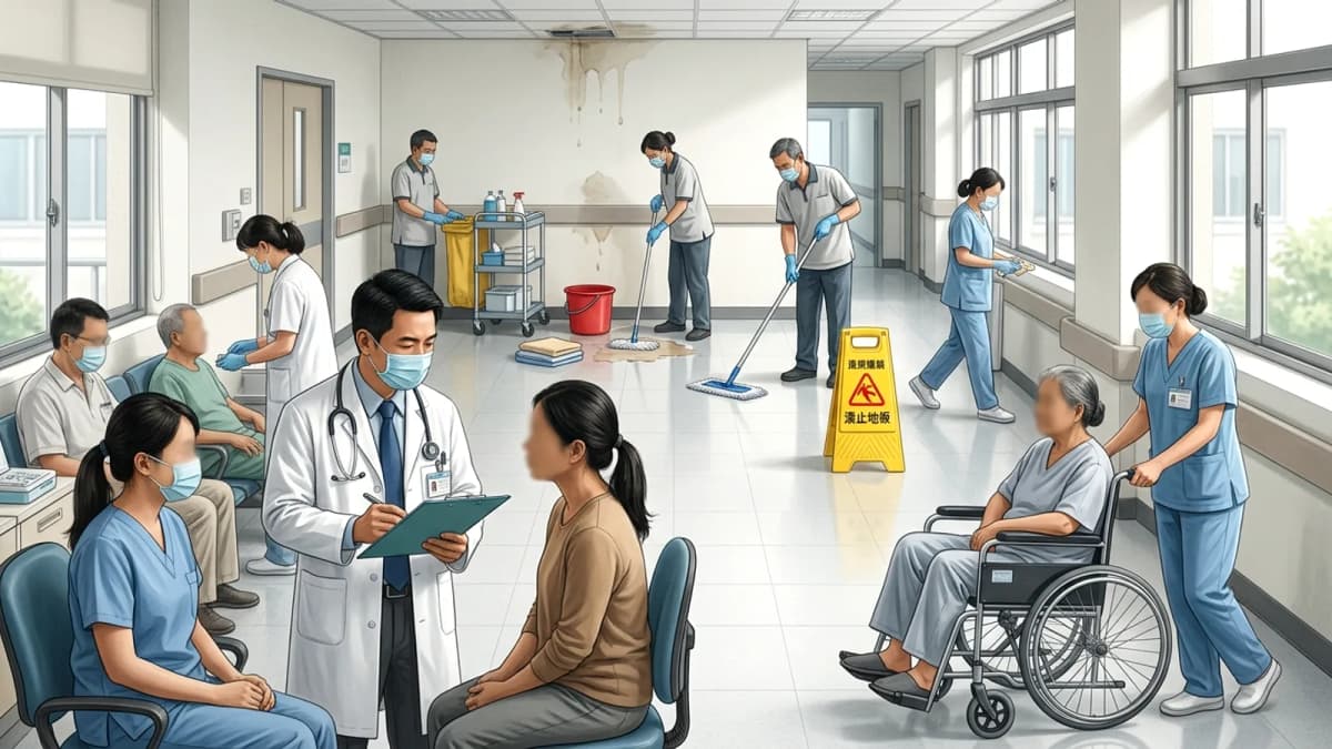 Sự cố rò rỉ nước tại bệnh viện Cao Y, dịch vụ y tế vẫn đảm bảo
