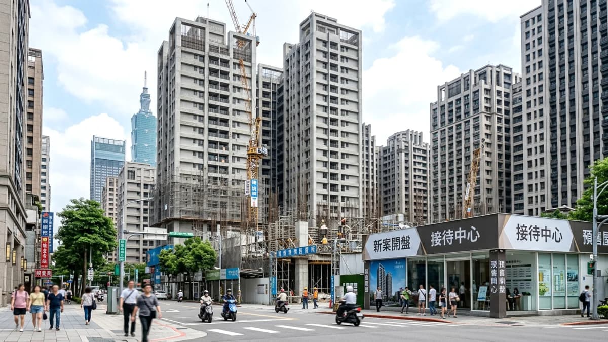Thị trường nhà ở trả trước tại Đài Loan: Áp lực tồn kho gia tăng ở các đô thị lớn