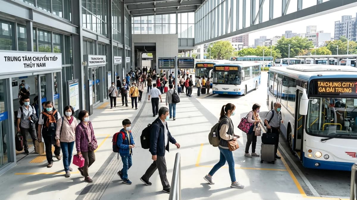 Trung tâm chuyển tiếp Thủy Nam Đài Trung sắp đi vào hoạt động: Giải quyết nhu cầu đi lại